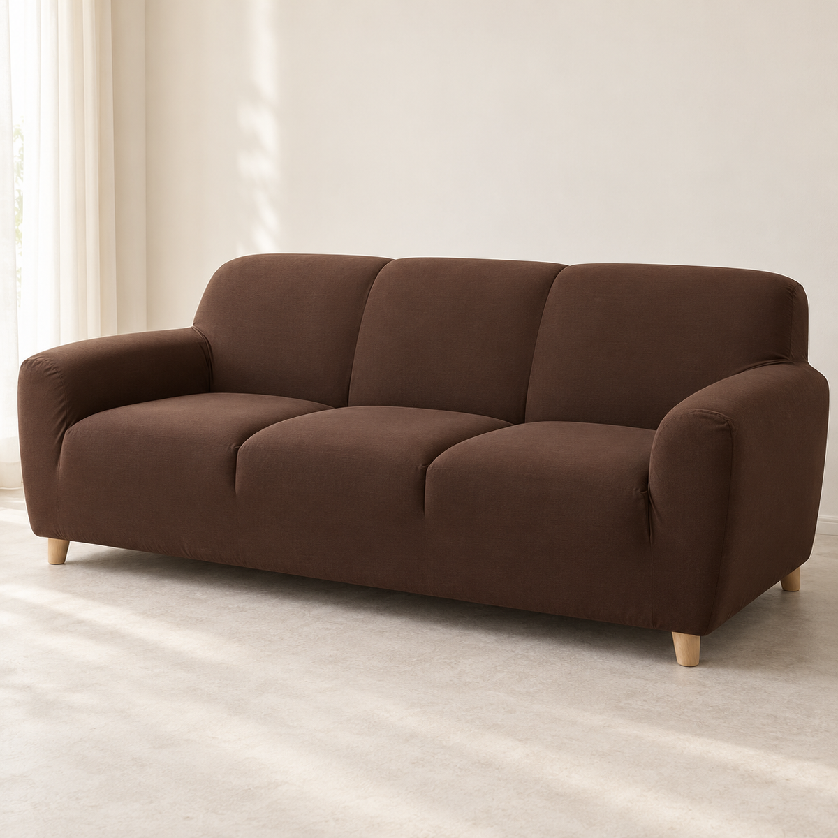 Lycra Jersey Sofa Cover – Brown
