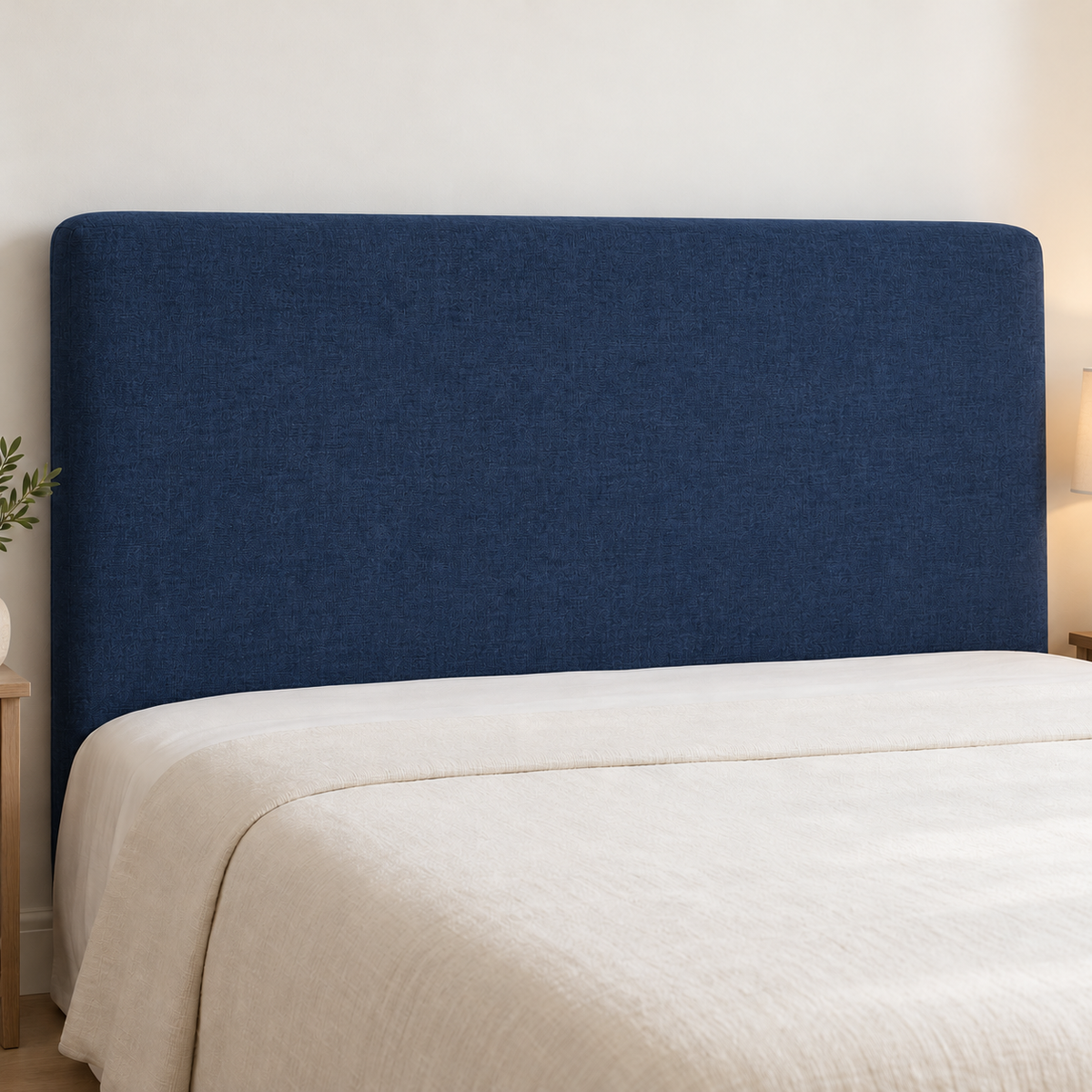 Bed Headboard Cover – Navy Blue