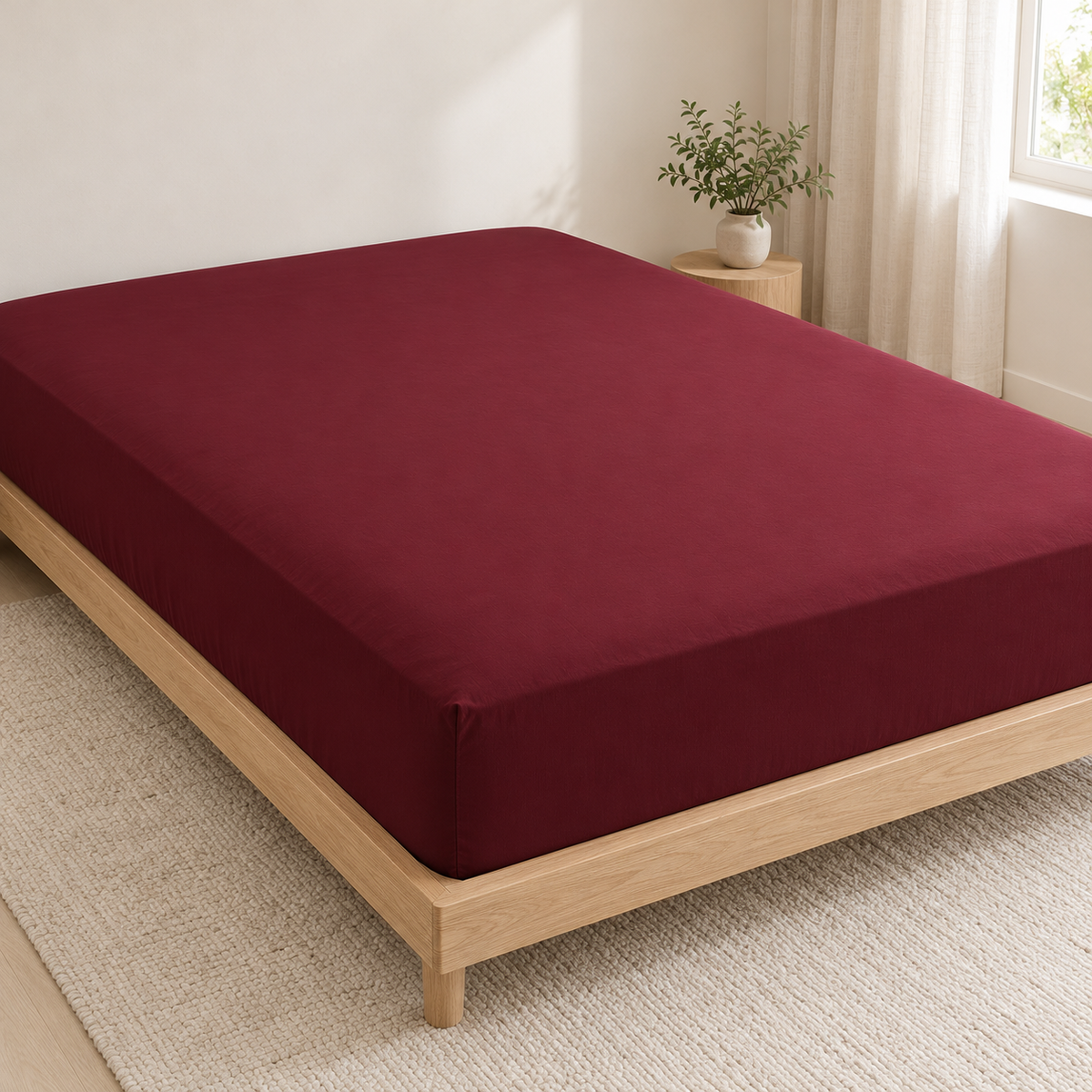 Waterproof Mattress Cover – Maroon