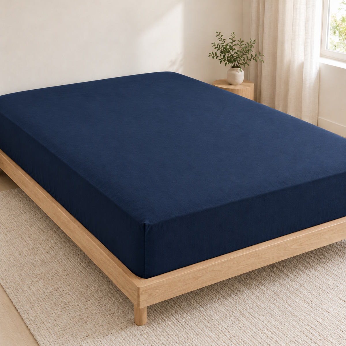 Waterproof Mattress Cover – Navy Blue